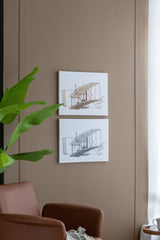 Large Rectangular Diptych Wall Art Set of 2