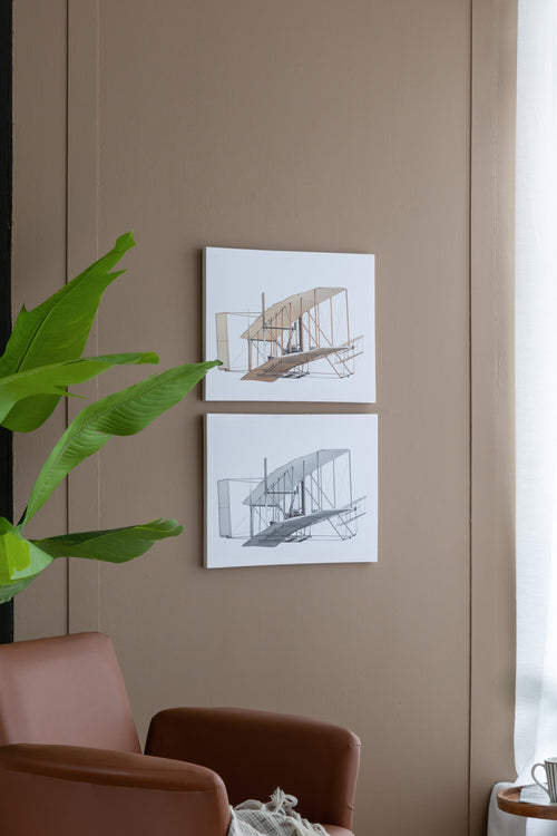 Large Rectangular Diptych Wall Art Set of 2