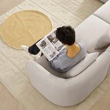 Sofa L-Shape Modular Velvet Beige 4-Seat Pocket Spring 118in