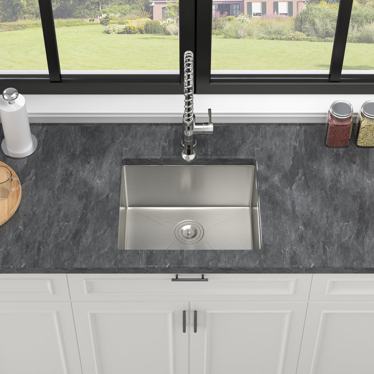 21 Inch Undermount Sink - 21" x 18" x 9" Undermount Stainless Steel Kitchen