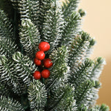 HOMCOM 18' Tall Unlit Miniature Snow-Flocked Tabletop Artificial Christmas Tree,