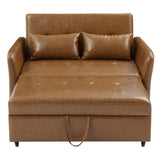 Brown Convertible Sleeper Sofa Bed with USB Ports 51.57