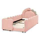 Twin Upholstered Platform Bed Pink