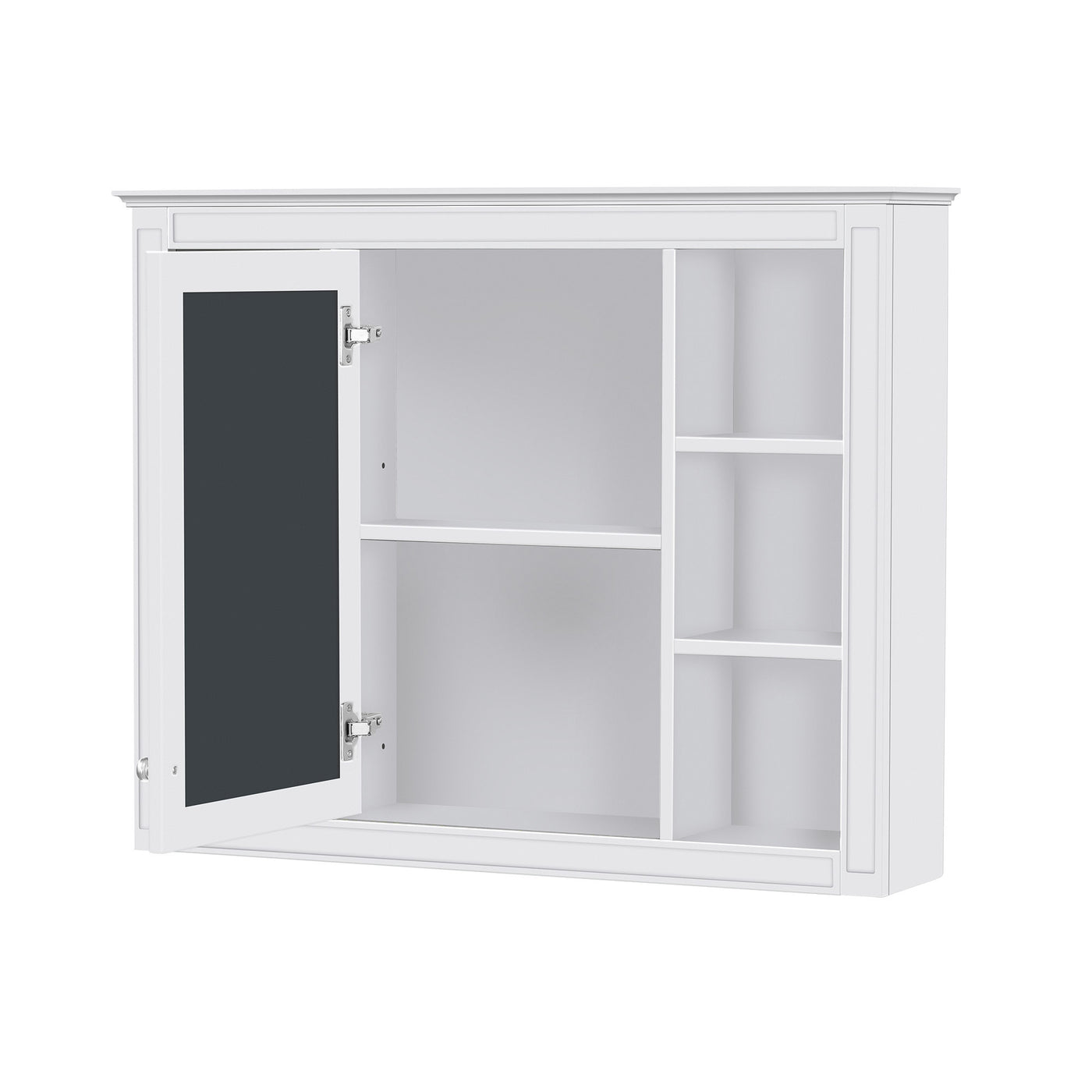 Modern White Wall-Mounted Medicine Cabinet 35" x 27.5