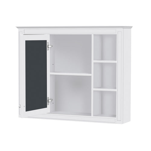 Modern White Wall-Mounted Medicine Cabinet 35" x 27.5