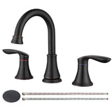 8" Widespread Bathroom Sink Faucet Oil-Rubbed Bronze 3 Hole
