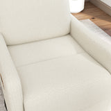Velvet Recliner Swivel Power Beige