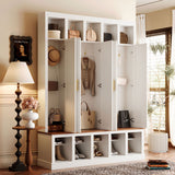 U-Can Farmhouse Entryway Storage Cabinet Coat Closet