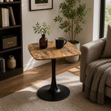 Square Engineered Wood Dining Table Antique Brown