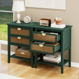 2 Drawer Side table, Naturel Rattan, End table, Suitable for bedroom