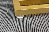 Engineered Wood Console Table White/Gold