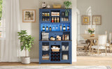 70.9" Kitchen Pantry Storage Cabinet Rustic Buffet Cabinet