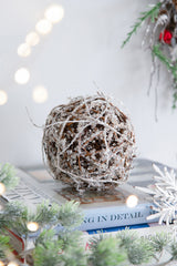 D5' Iced Twig Ball, Decorative Hanging Ball Christmas Tree Ornaments for Holiday