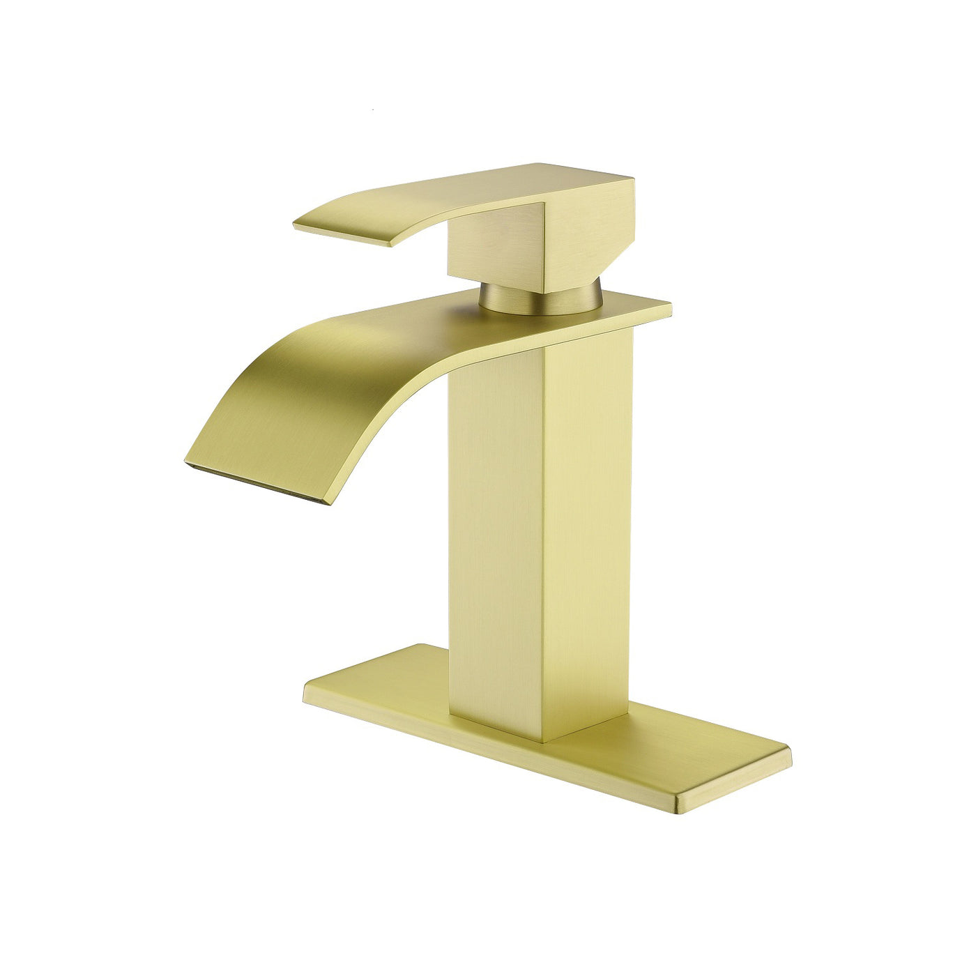 Waterfall Spout Single Handle Bathroom Vanity Sink Faucet