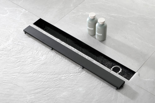 30" Linear Shower Drain 304 Stainless Steel with Hair Strainer