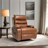 Power Lift Faux Leather Lift Recliner with Massage Brown