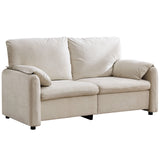 60" Down Filled Minimalist Sofa, Multiple Colors