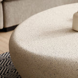 Glass Coffee Table Cream White