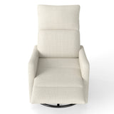 Velvet Recliner Swivel Power Beige