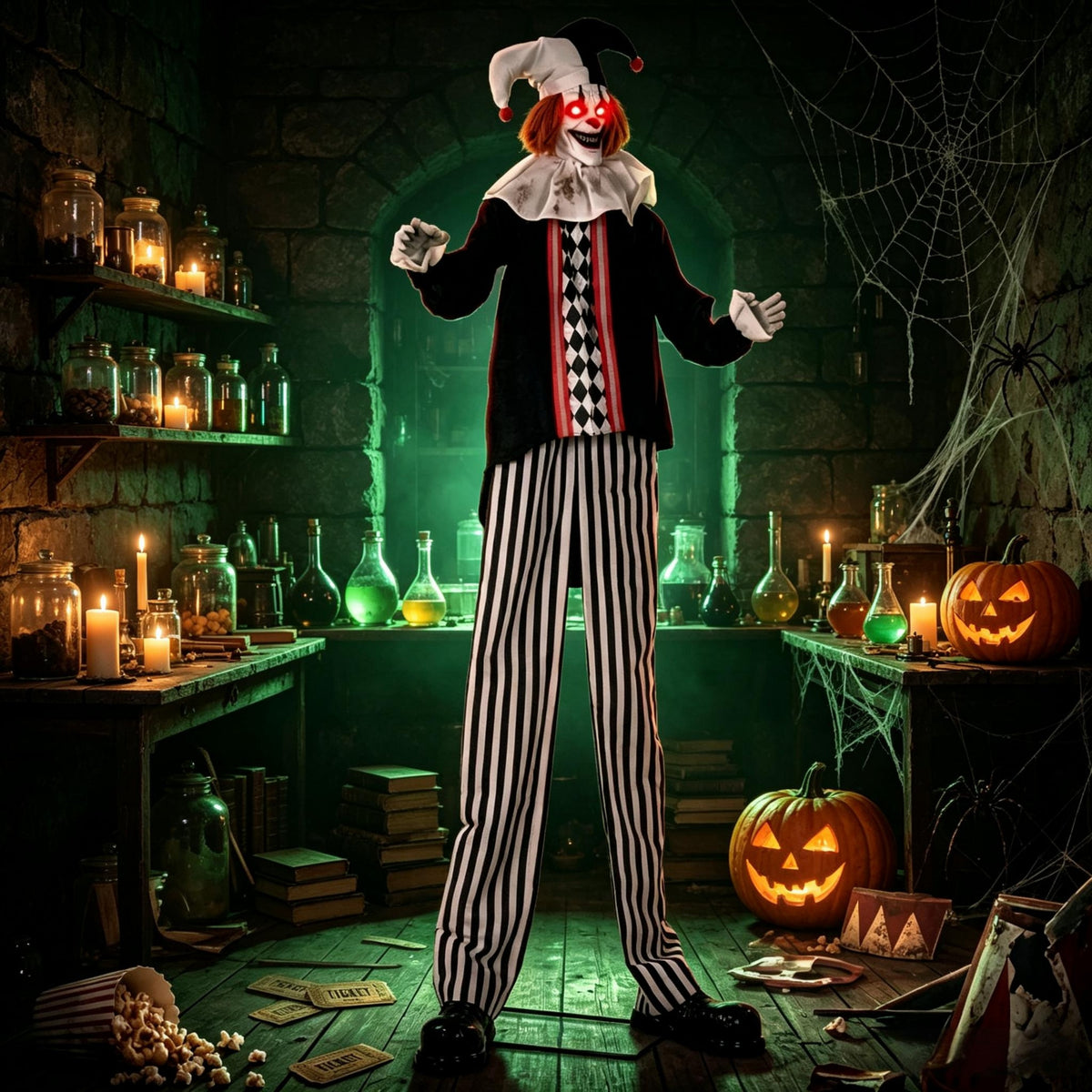 Frightening Giant Clown Prop with Realistic Facial Expressions,Large Scale Clown