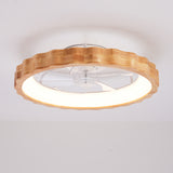 20" Plum Blossom Flush Mount Ceiling Fans with Lights and Remote