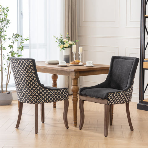 Ultra Side Dining Chair, Thickened fabric chairs with neutrally toned solid