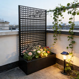 Metal Planter Box with Trellis 70.9in H x 43.3in W x 15.8in D - Outdoor Raised G