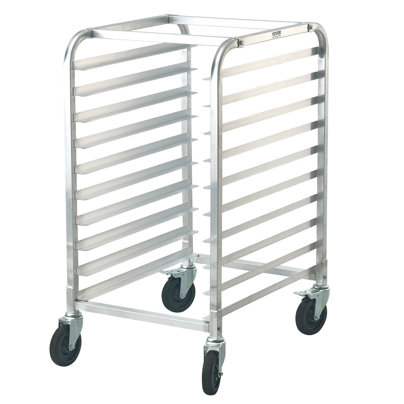 10-Tier Commercial Bakery Rack with Wheels, 26"L x 20.3"W x 39"H