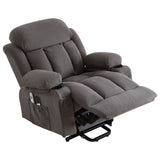Power Lift Recliner Chair with Heat Massage USB Port Grey