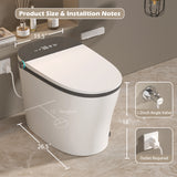 Smart Toilet with Bidet Built in, ADA One-Piece Toilet Auto Open/Close & Flush