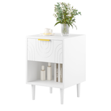 Engineered Wood Nightstand White