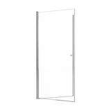 34"W x 72"H Frameless Circular Pivot Shower Door in Chrome With 1/4" (6mm)
