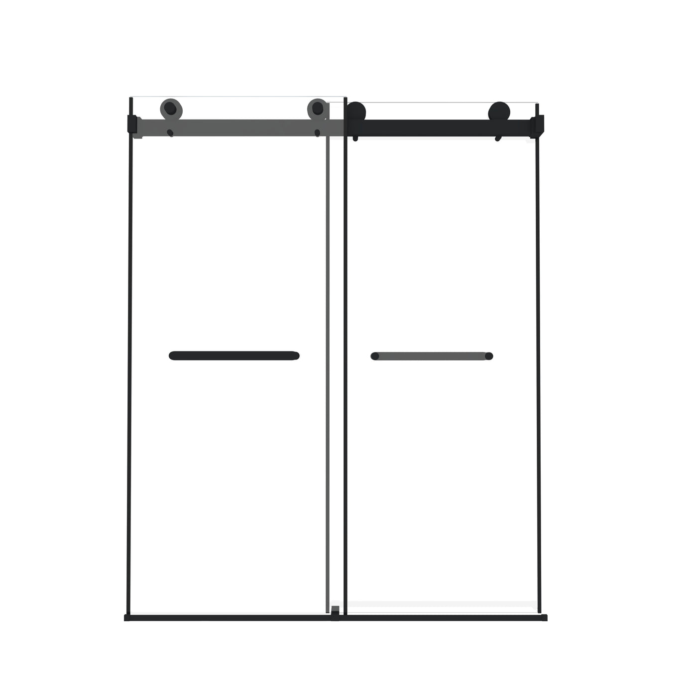 Frameless Double Sliding Shower Door 56-60"W x 74"H 8mm