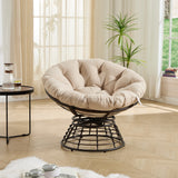Metal Outdoor Chair Swivel Beige