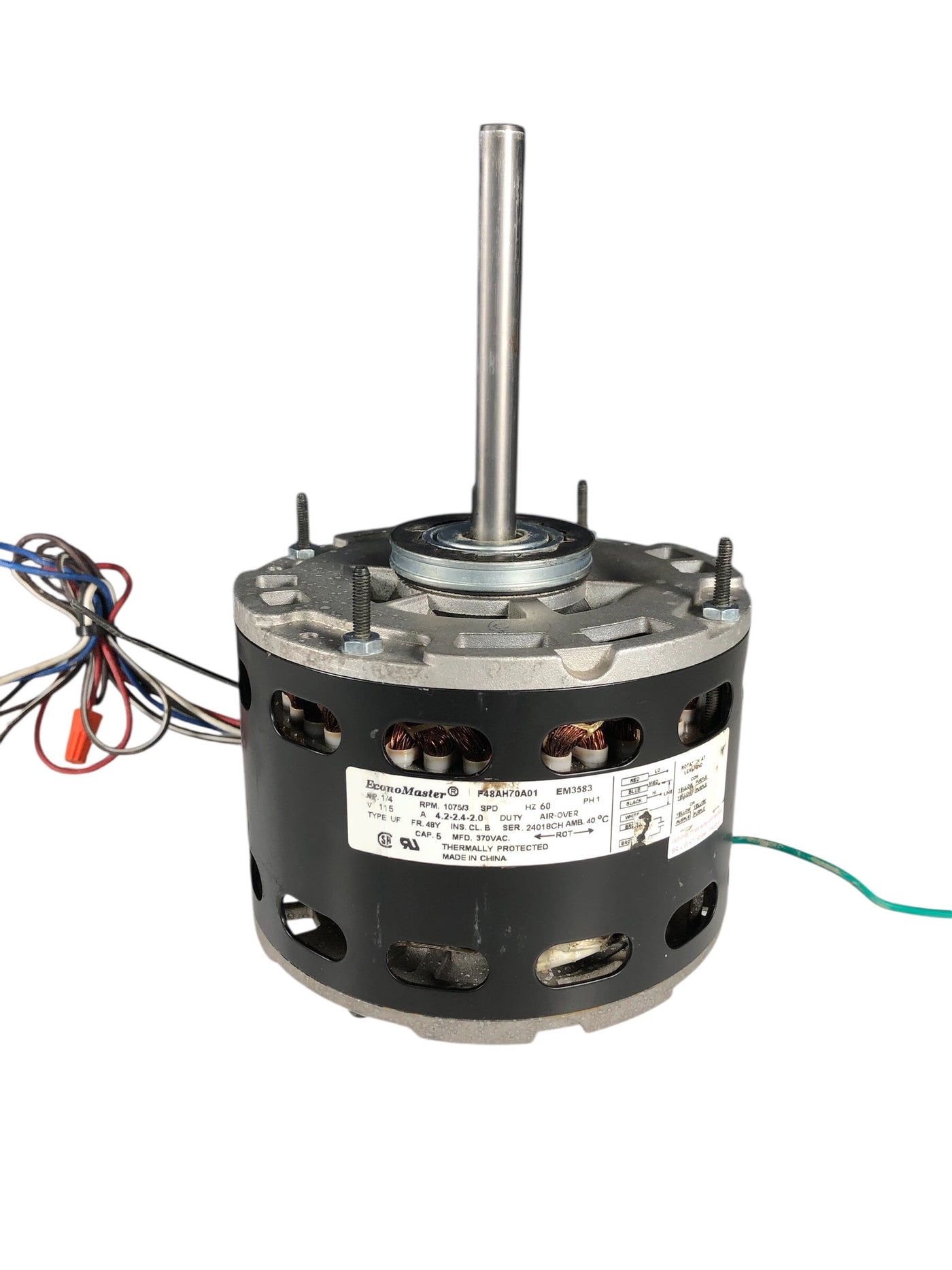 EconoMaster F48AH70A01 Blower Motor (1 4hp, 1075rpm, 3spd)