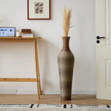 Hand-Woven PVC Rattan Floor Vase, 39.3 Inch Tall Decorative Vase