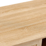 Solid Wood Coffee Table with Storage Natural