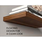 Floating Wall Shelves Set of 2 - Matte Finish - 31.5"W