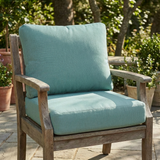 Noah Outdoor Club Chair Cushion Set, Seat Cushion and Back Cushion, Teal