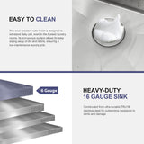 25"x22"x12" Stainless Steel Utility Sink Drop In Topmount 16 Gauge Deep Single