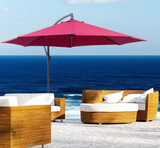 10ft Cantilever Offset Patio Umbrella Red Steel