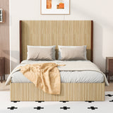 Queen Metal Platform Bed Natural
