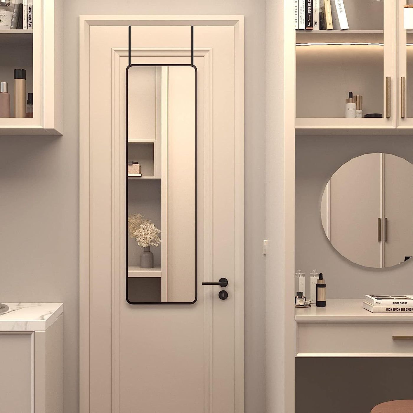 Black Door Mirror 47 x 14 inch