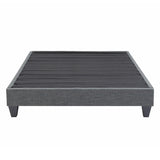 Queen Grey Upholstered Platform Bed Frame, Polyester Fabric
