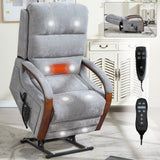 Dual Motor Power Lift Recliner Chair 350 LBS Heat Massage