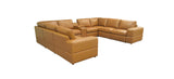 Modular Leather Sectional Sofa Ginger 144"