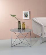 Gray Display & Utility Accent Table