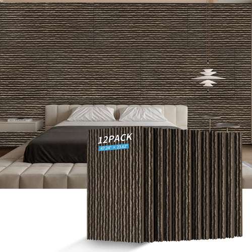 3D Faux Stone Wall Panels, 12 PCS PU Wainscoting Panel for Interior Wall Decor