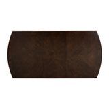 Dark Cherry Mango Veneer Dining Table with Extension Leaf