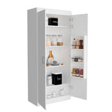 Pantry Cabinet - Double Door - Particle Board - White - 5 Shelves
